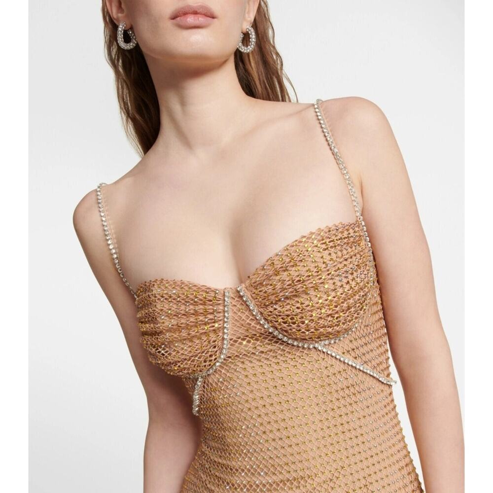 Self-Portrait Embellished Fishnet Maxi Dress‎ NEW US Size 2 / UK 6 - Picture 3 of 16